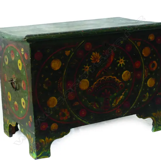 A 19thC Continental small coffer