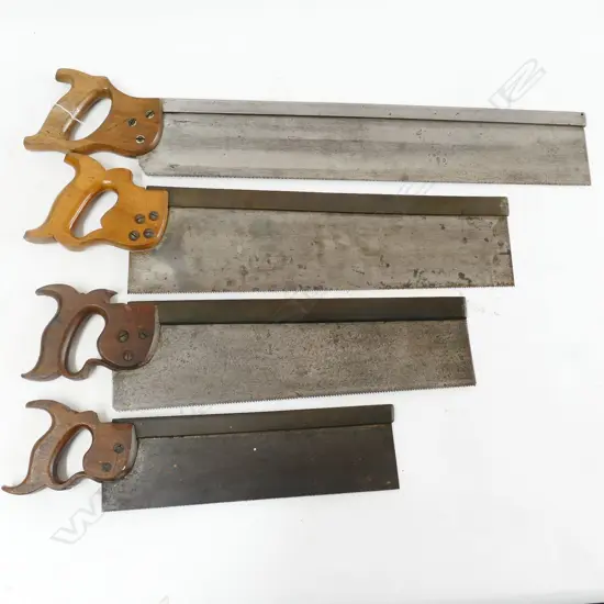 Four graduated tenon saws