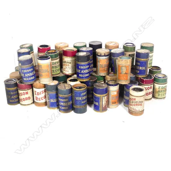 Approx. 50 vintage Edison cylinder gramophone records