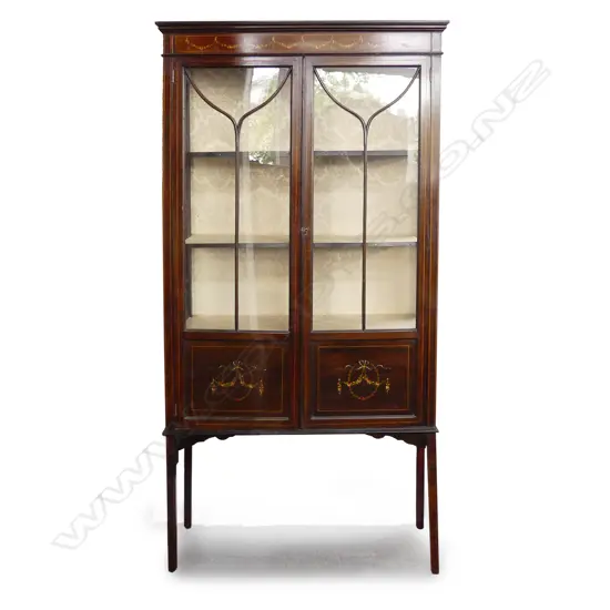 An Edwardian Sheraton Revival display cabinet