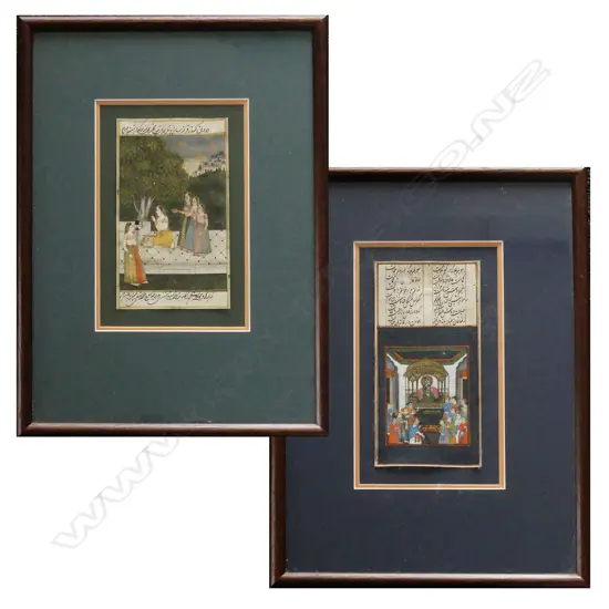 Two Indian miniature paintings