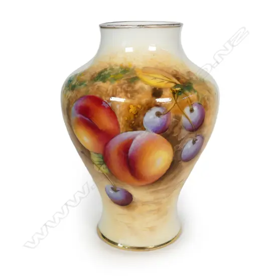 A Royal Worcester vase painted by Roberts