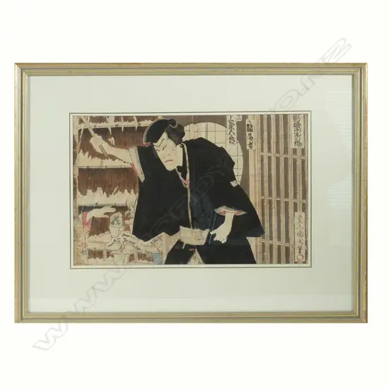 A late 19thC ukiyo-e diptych