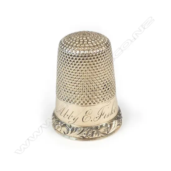 A gold plated thimble
