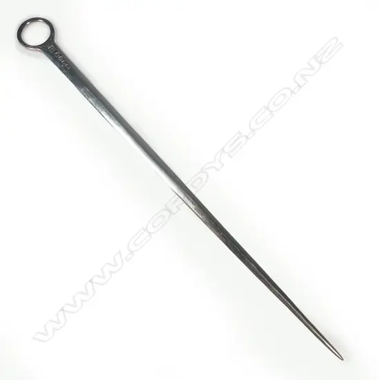 A good George III silver meat skewer