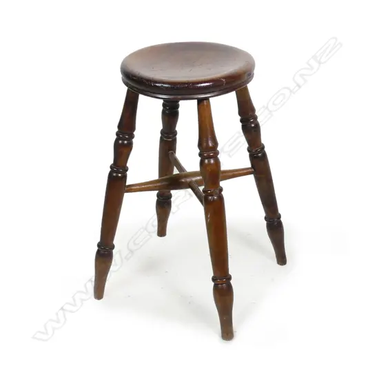 A c.1900 mahogany stool