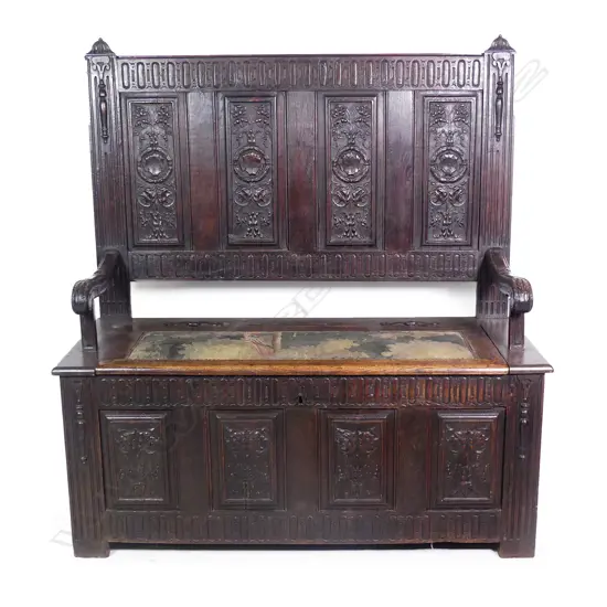 An 18thC and later monk's bench