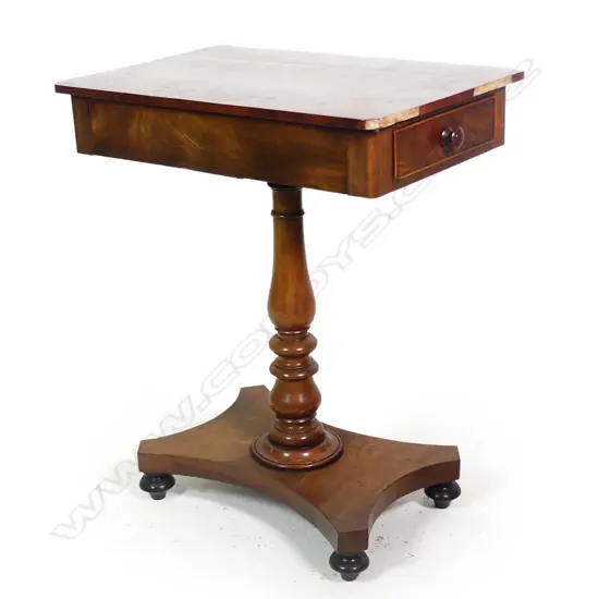 A William IV plain mahogany worktable