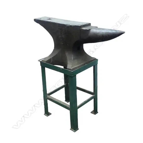 A large blacksmith's anvil