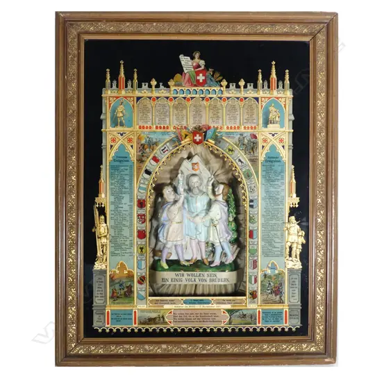 A framed musical diorama