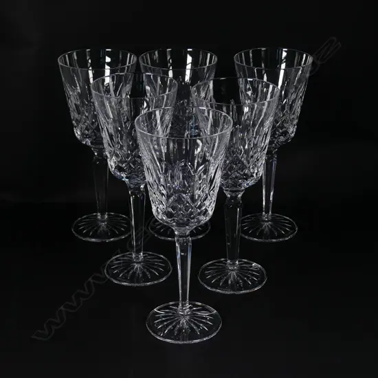 A set of six Waterford 'Lismore' tall wine glasses