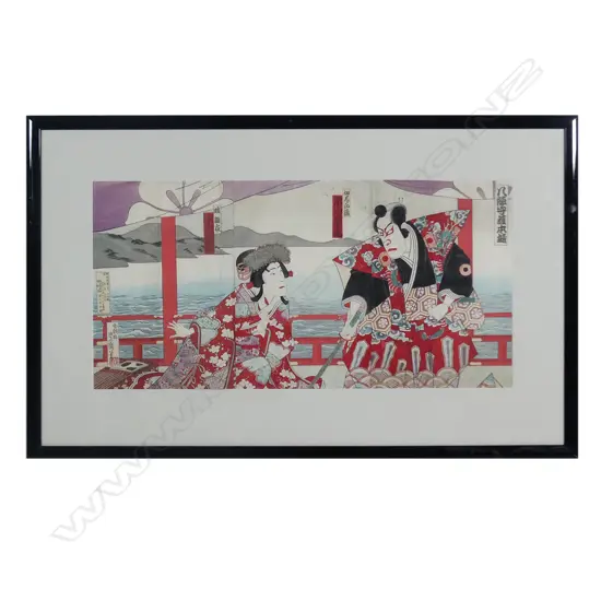 A late 19thC Japanese ukiyo-e woodblock