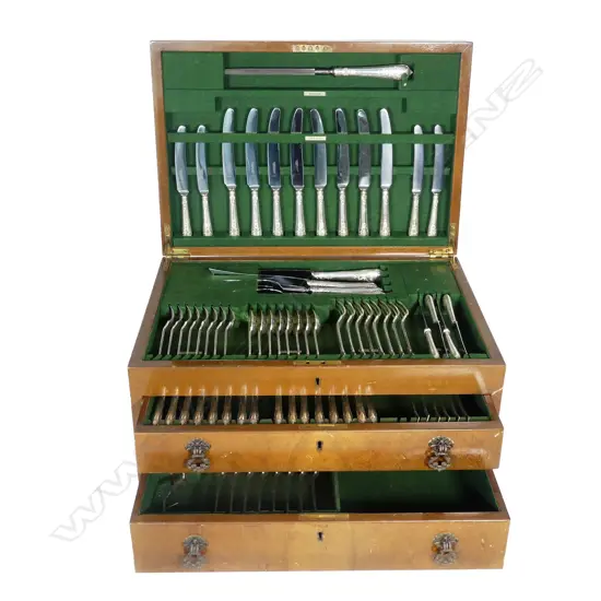 An 86 piece silver cutlery canteen