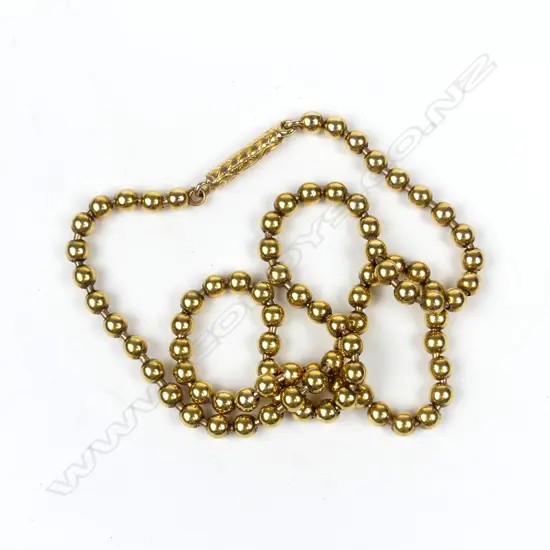 A 15ct gold ball link chain