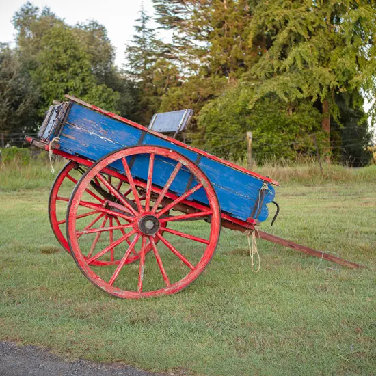 unrestored Tipping cart,