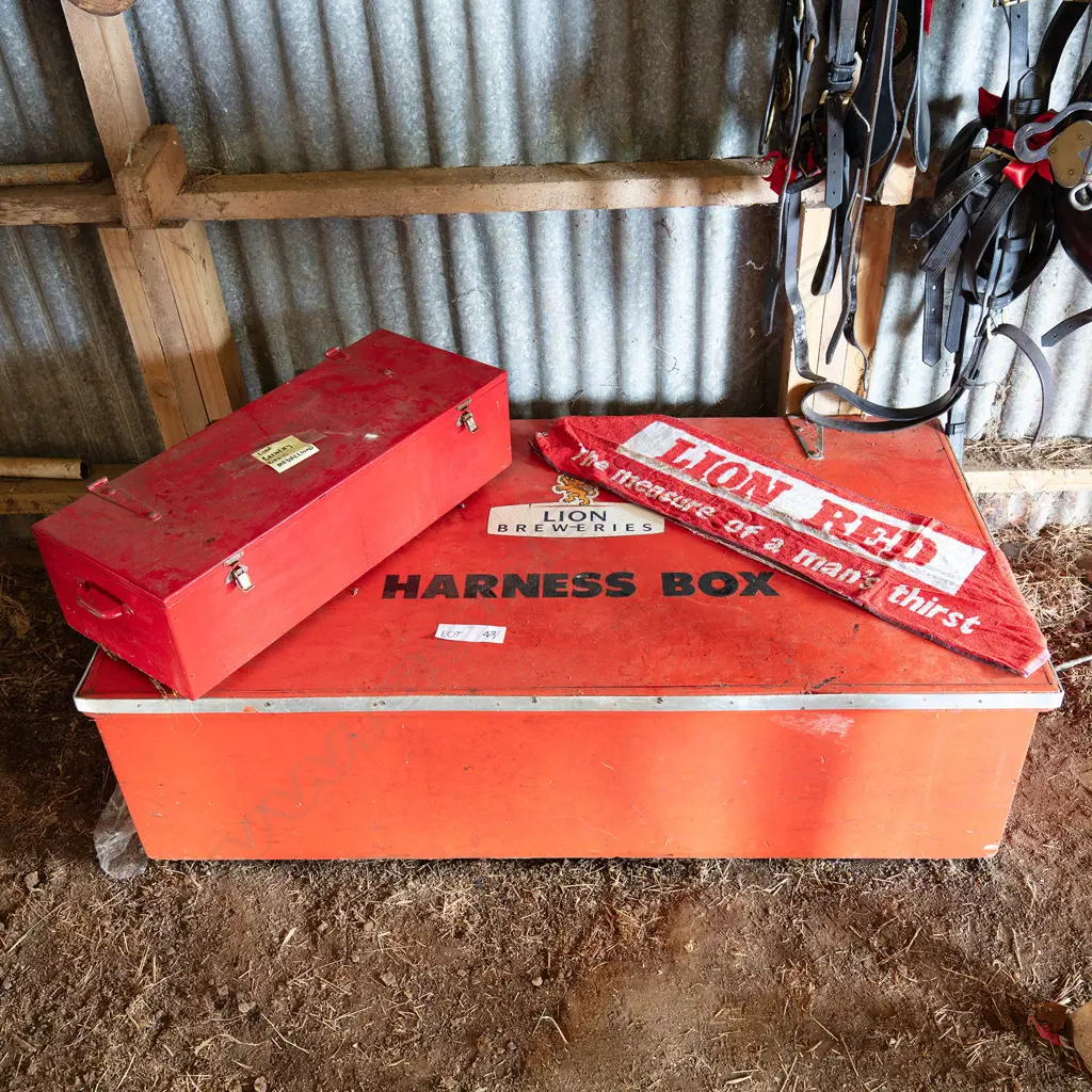 Large and small Lion Brewery harness boxes, Image 1++