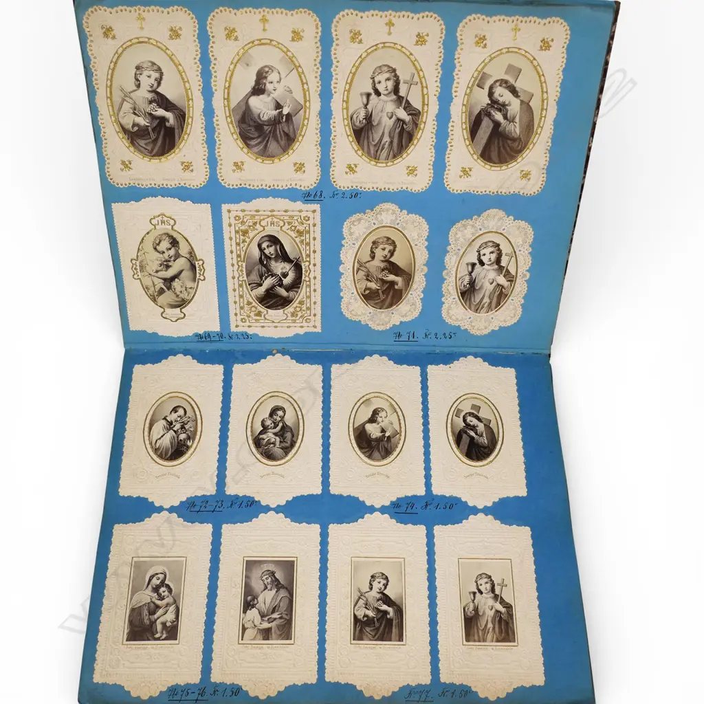 An album of 19thC French holy cards, Image 1++