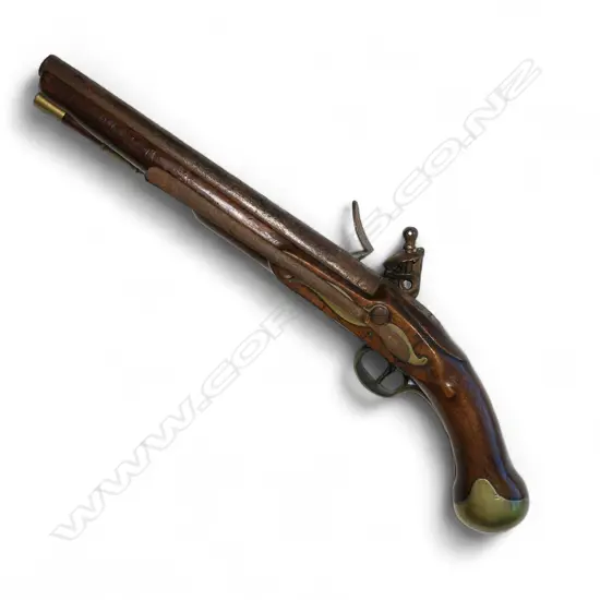 An early 19thC 'Tower' sea service naval flintlock belt pistol,