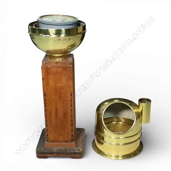 An old Heath & Co. London ship's binnacle compass,