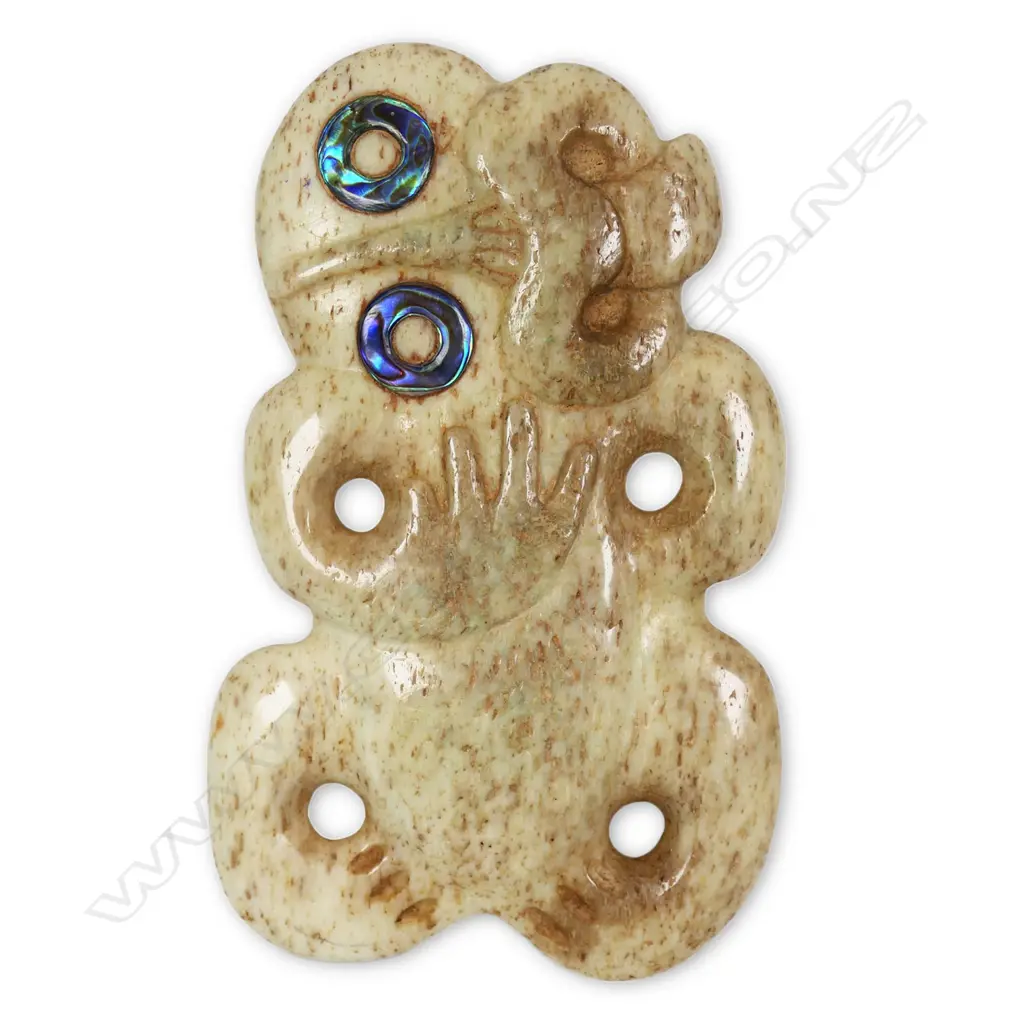 David Tuart large carved whale bone tiki, Image 1++