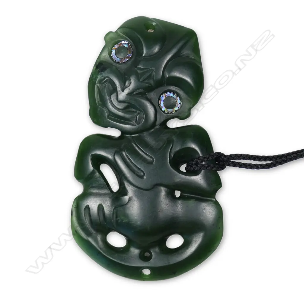 An uncommon Charlie Raponi Wilson carved double sided hei tiki, Image 1++