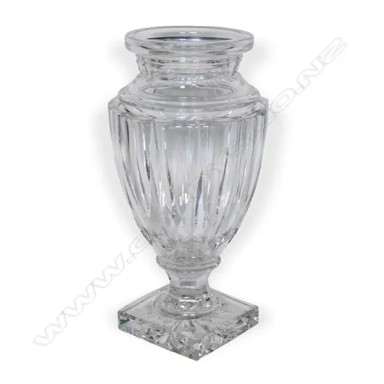 A heavy and impressive Val St. Lambert crystal vase,
