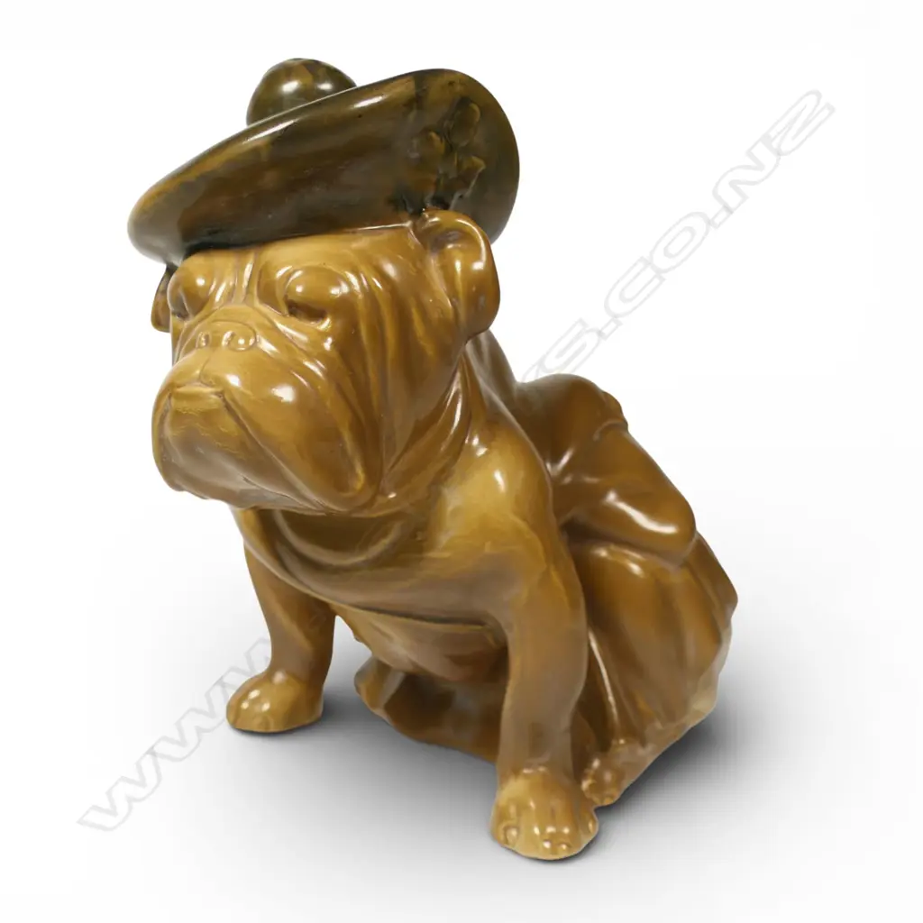 A Royal Doulton World War I bulldog in khaki tone, Image 1++