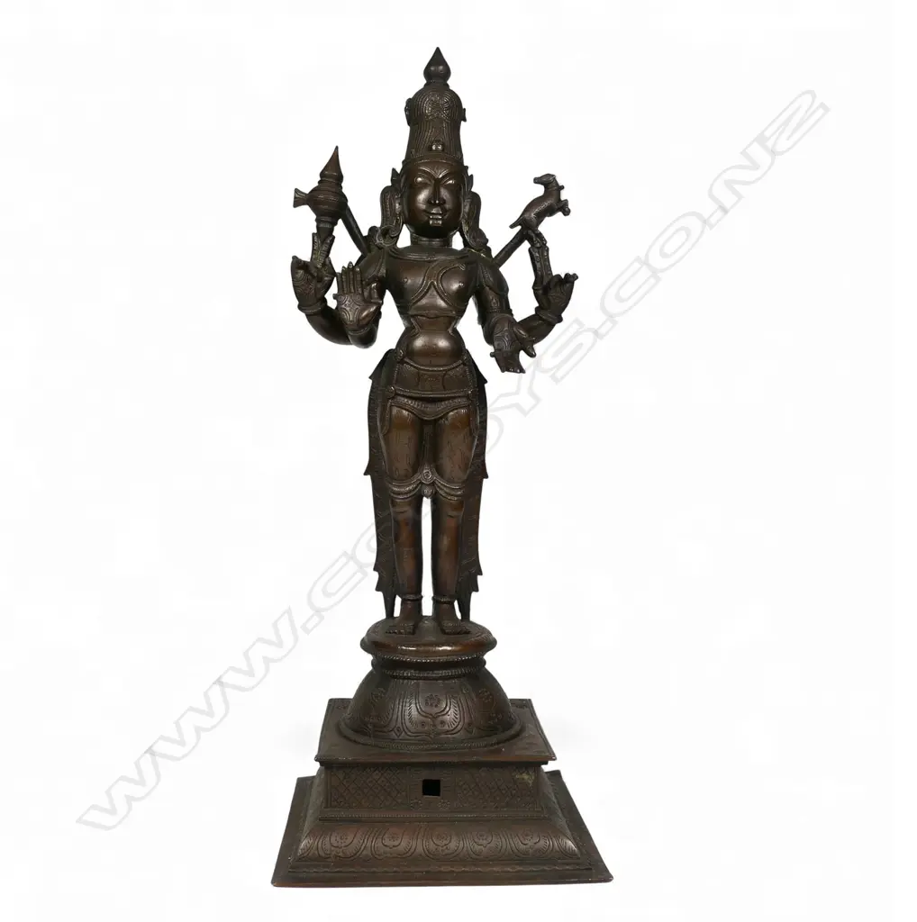 A 19thC Indian bronze standing Krishna, Image 1++