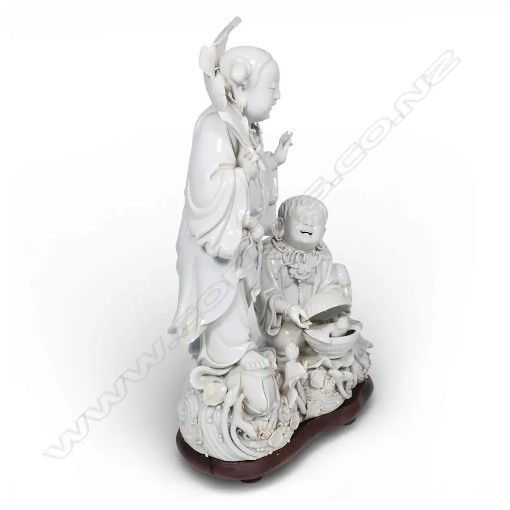 A blanc de chine group of the HeHe Erxian, Image 1++