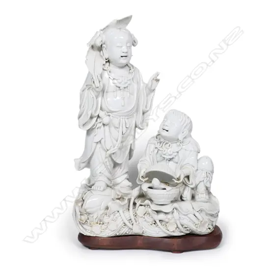 A blanc de chine group of the HeHe Erxian,