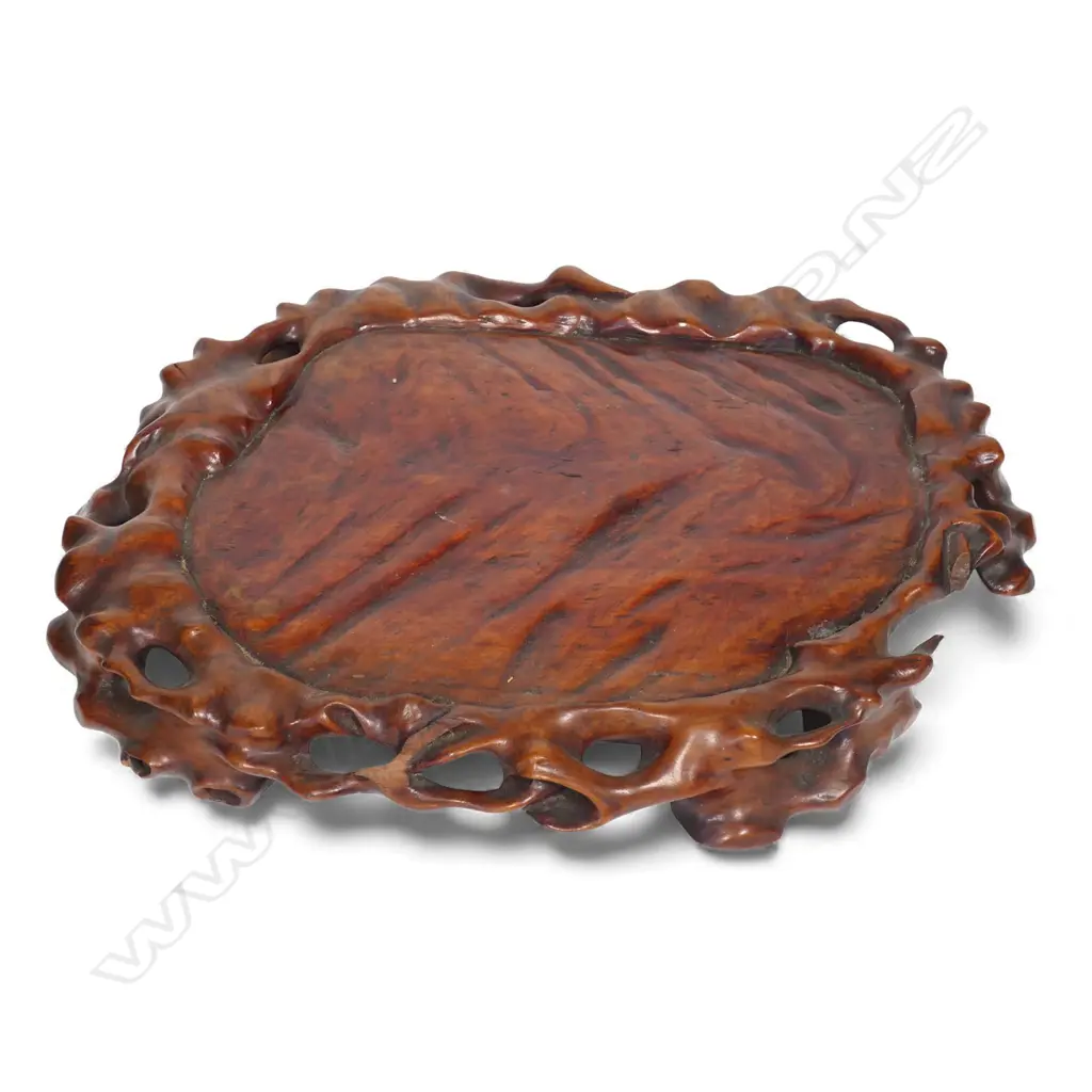 A 19thC heavy hardwood Chinese Laughing Buddha, Image 1++