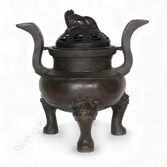 A Chinese Mind bronze tripod censer,