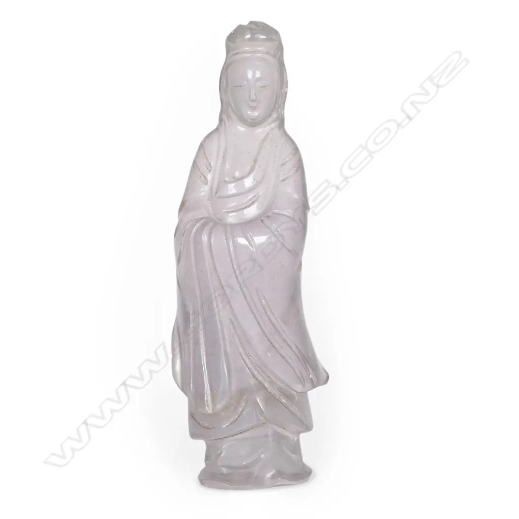 A 19thC rock crystal figure of Guanyin, Image 1++