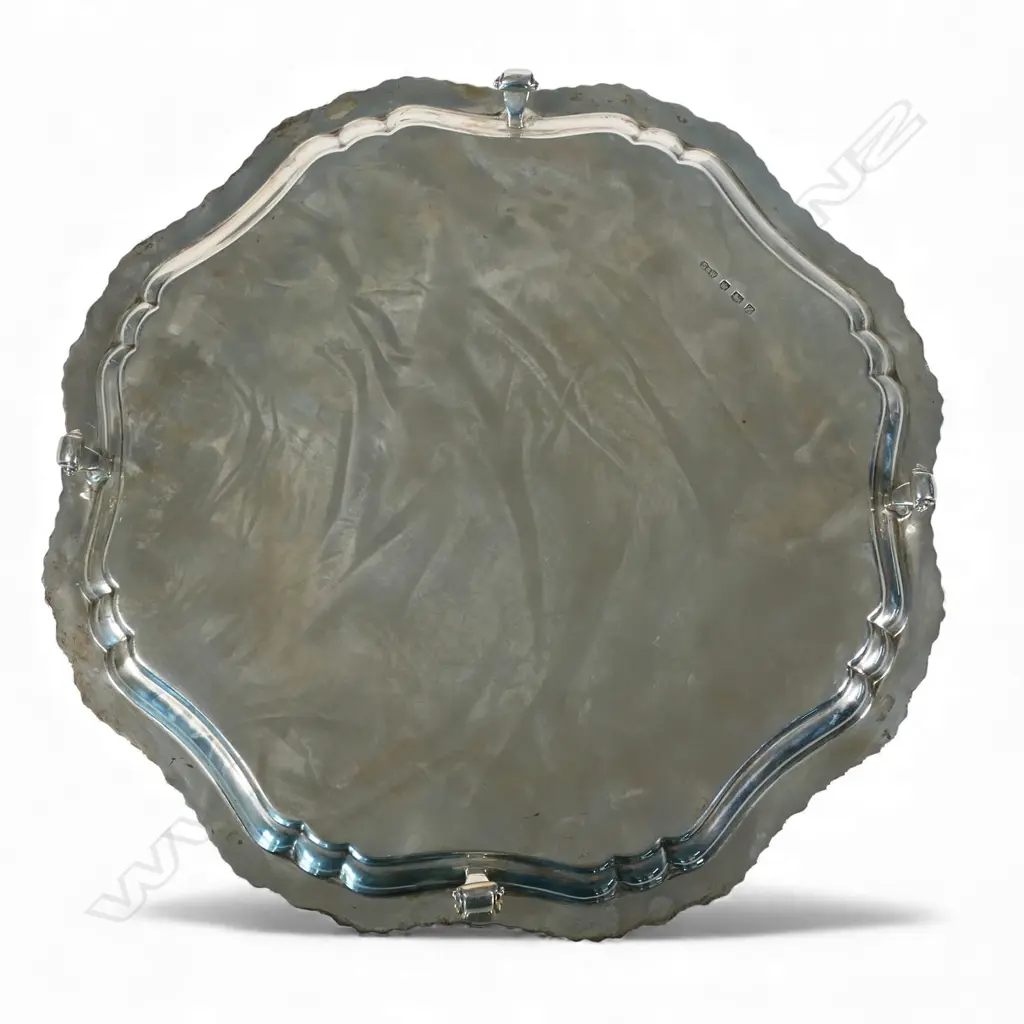 A mid-century sterling silver salver, Image 1++