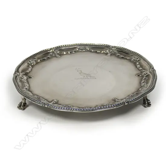 A George III sterling silver waiter,
