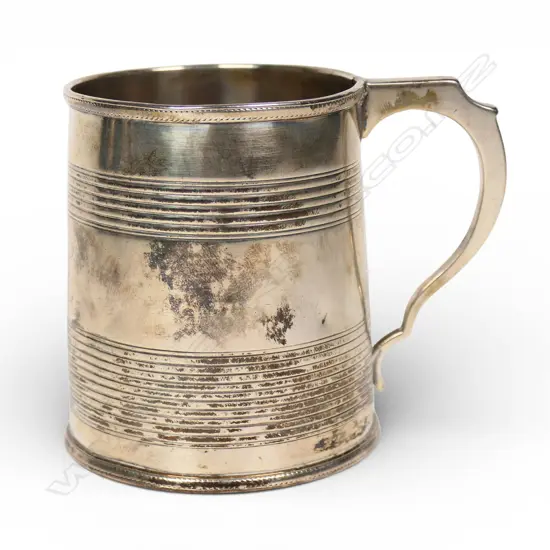 A George IV silver mug,