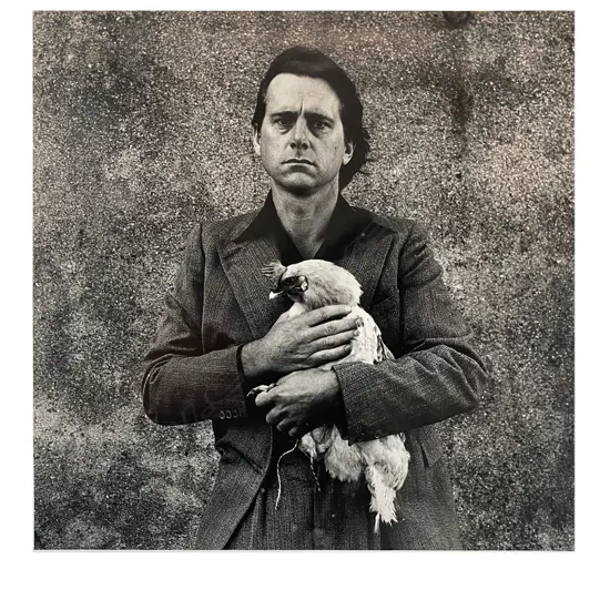 Peter Peryer (1941-2018) ‘Self-portrait with rooster’,