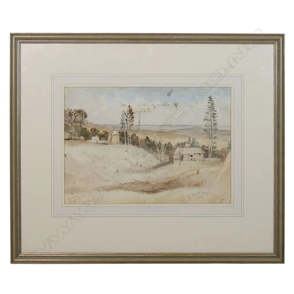 John Kinder (1819-1903) 'Clearing Canty's Bush. Titirangi', Image 1++