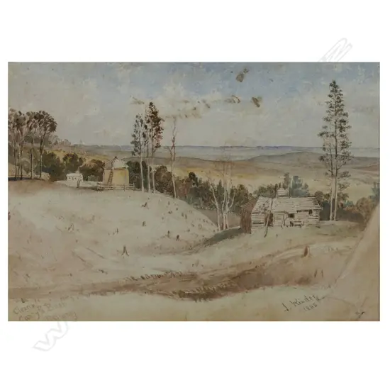 John Kinder (1819-1903) 'Clearing Canty's Bush. Titirangi',