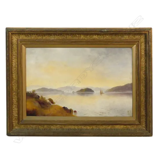 Henry William Kirkwood (NZ 1854-1925) Lake and Mountains,