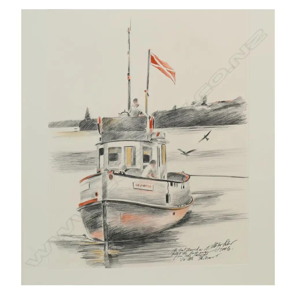 Stanley Palmer (NZ 1936-) To The Harbour, Image 1++