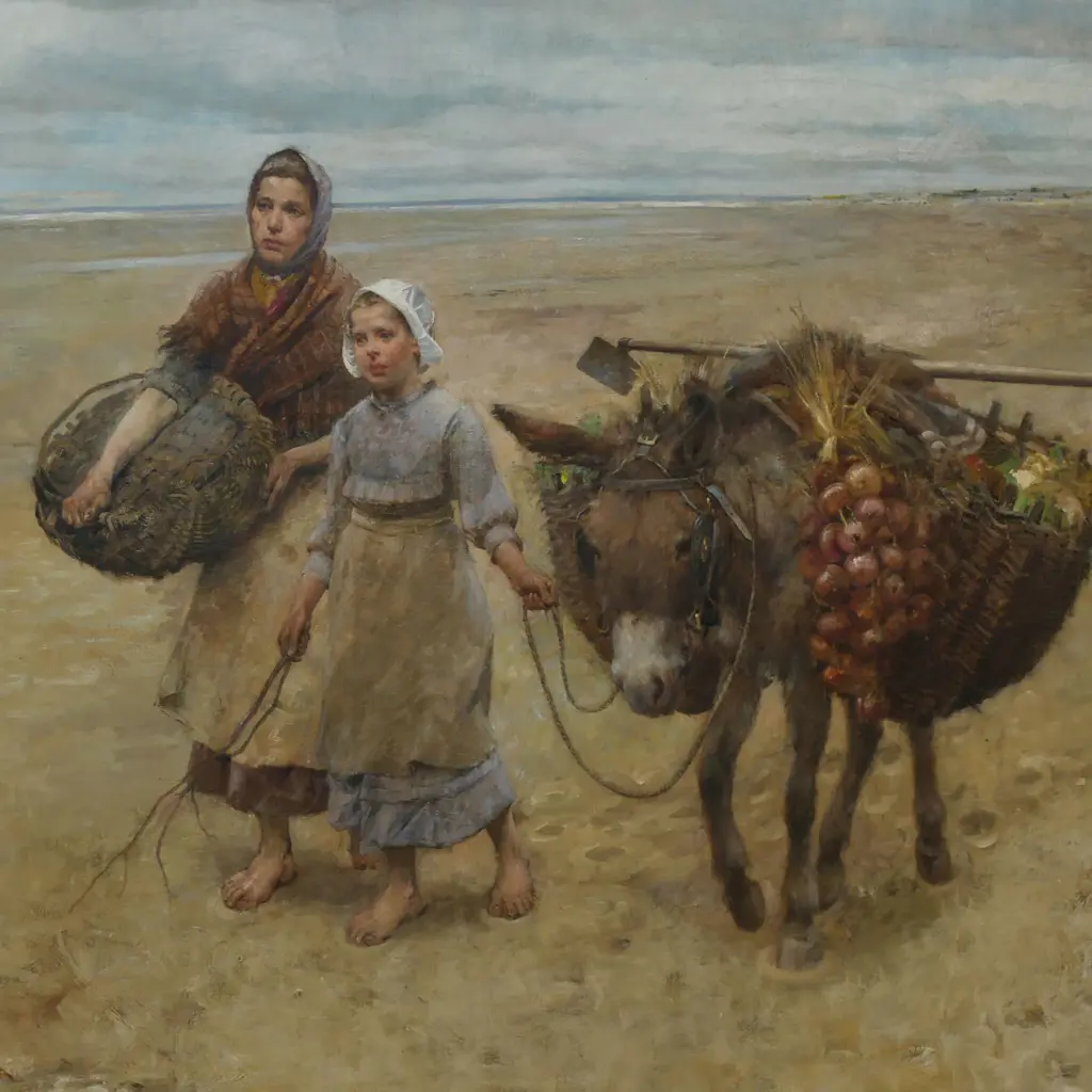 Robert McGregor R.S.A. (UK 1848-1922) 'Returning From Market', Image 1++