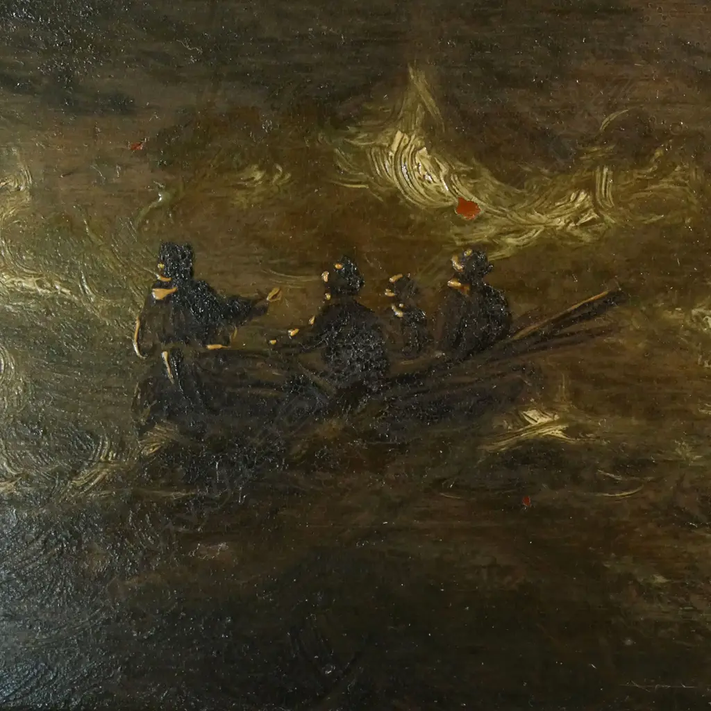 19thC artist unknown 'Sail Boats in a Rough Sea', Image 1++