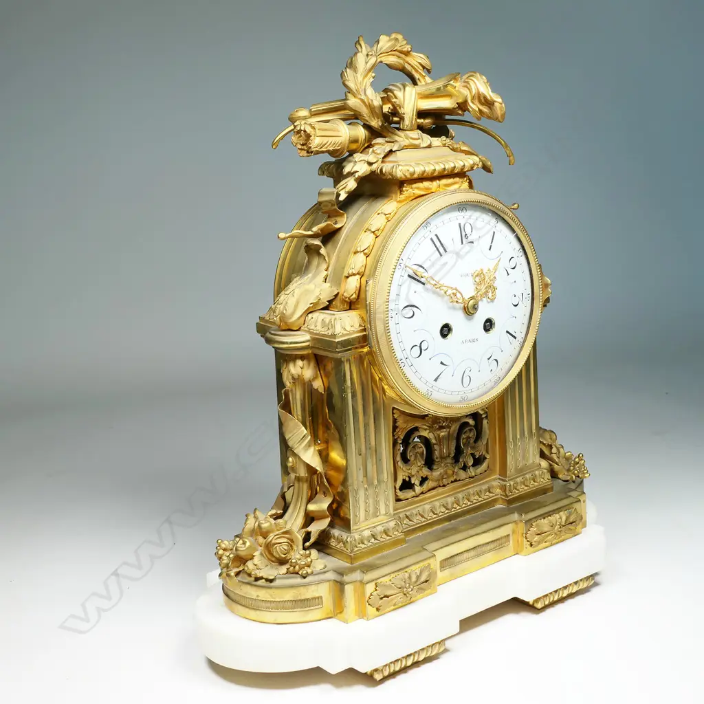 A good French Louis XV mantel clock, Image 1++