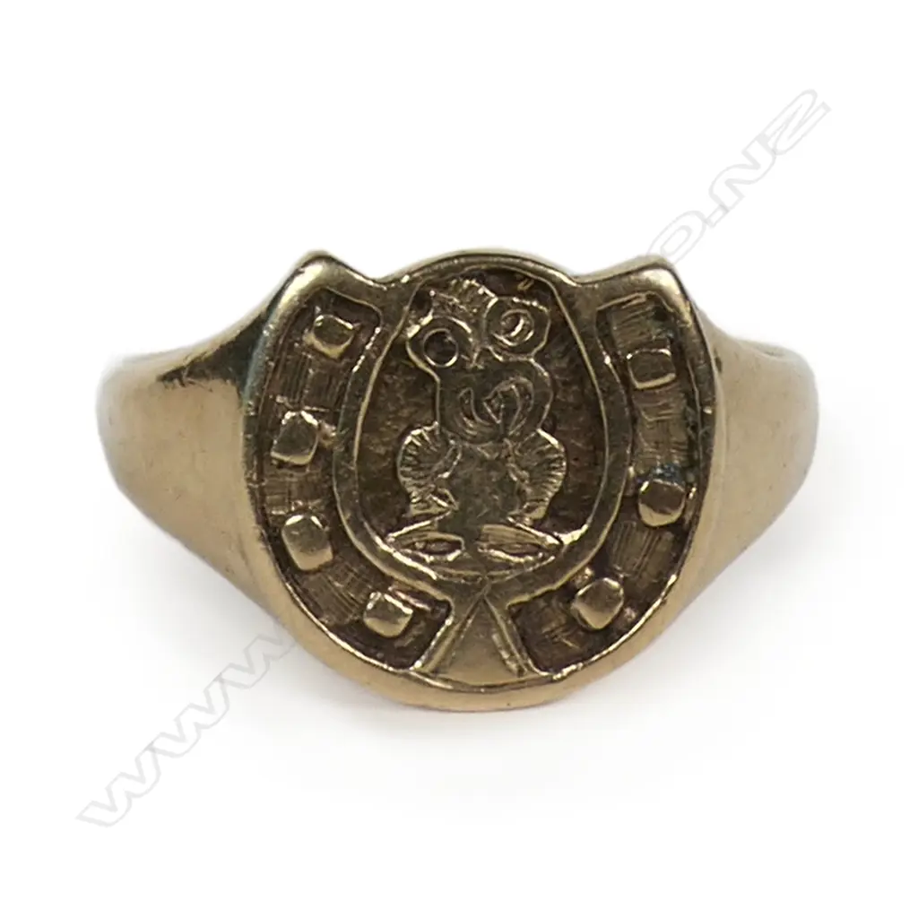 A vintage 9ct gold tiki ring, Image 1++