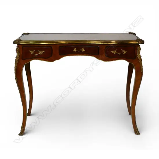 A French kingwood parquetry desk,