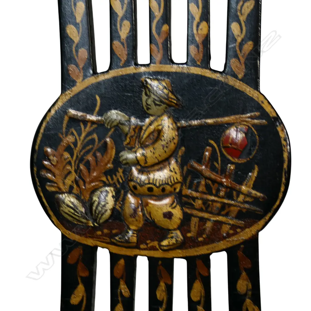 A set of four ebonised dining chairs, Image 1++