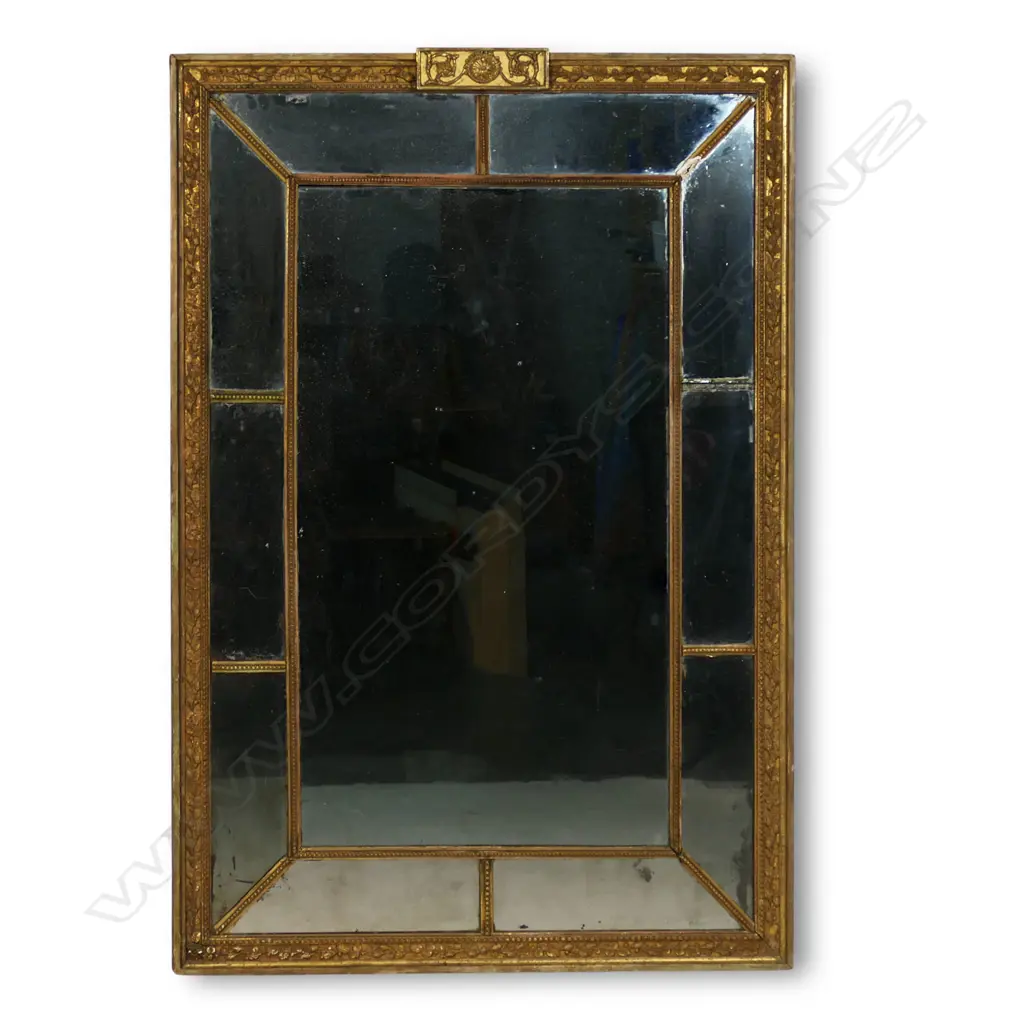 A 19thC cushion shape mirror, Image 1++