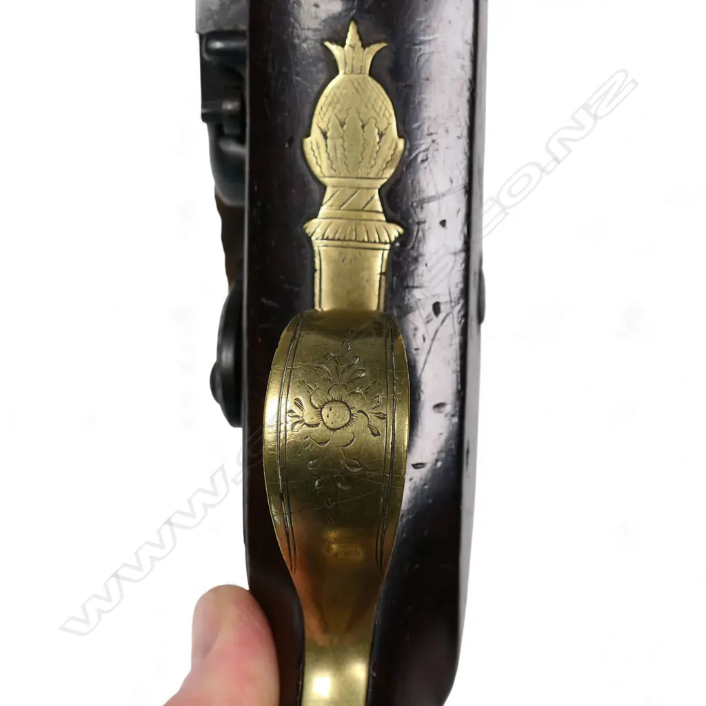 An early 19thC William Chance of London percussion large bore flint lock pistol, Image 1++