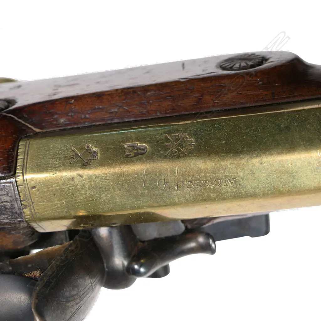 An early 19thC William Chance of London percussion large bore flint lock pistol, Image 1++